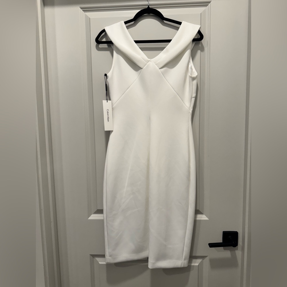 Calvin Klein White Strapless Dress